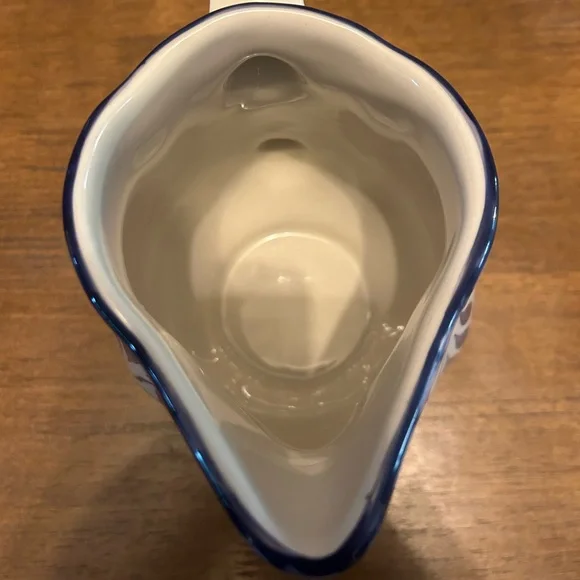 Pottery Barn Anfora Puebla Blue and White Porcelain Pitcher - Picture 7 of 8